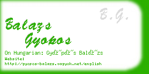 balazs gyopos business card